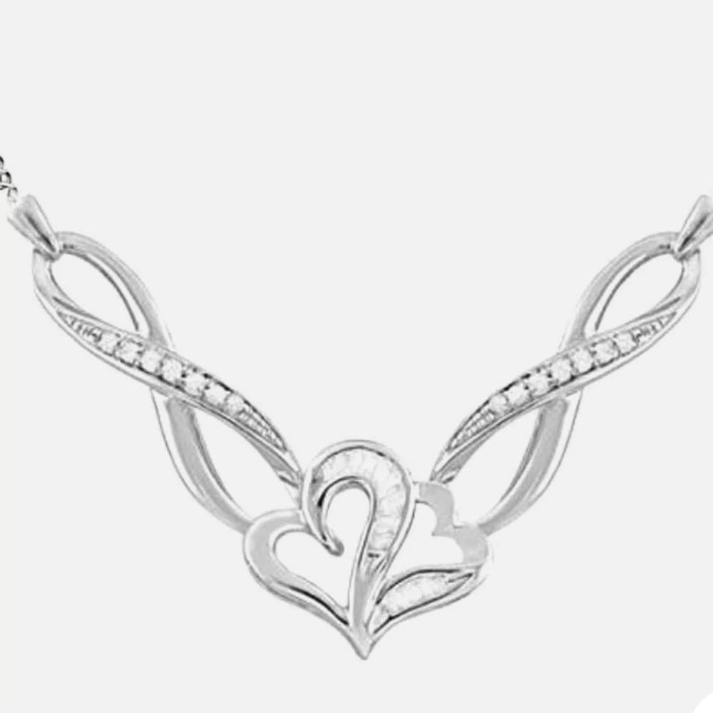 DIAMOND NECKLACE: 7.1G SILV-925, 14-BAGUETTE CUT DIAMOND